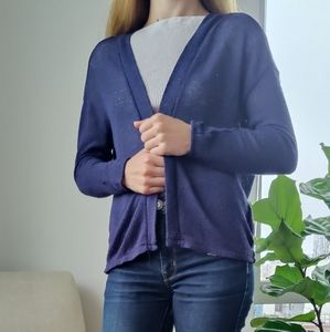 H&M navy blue light cardigan